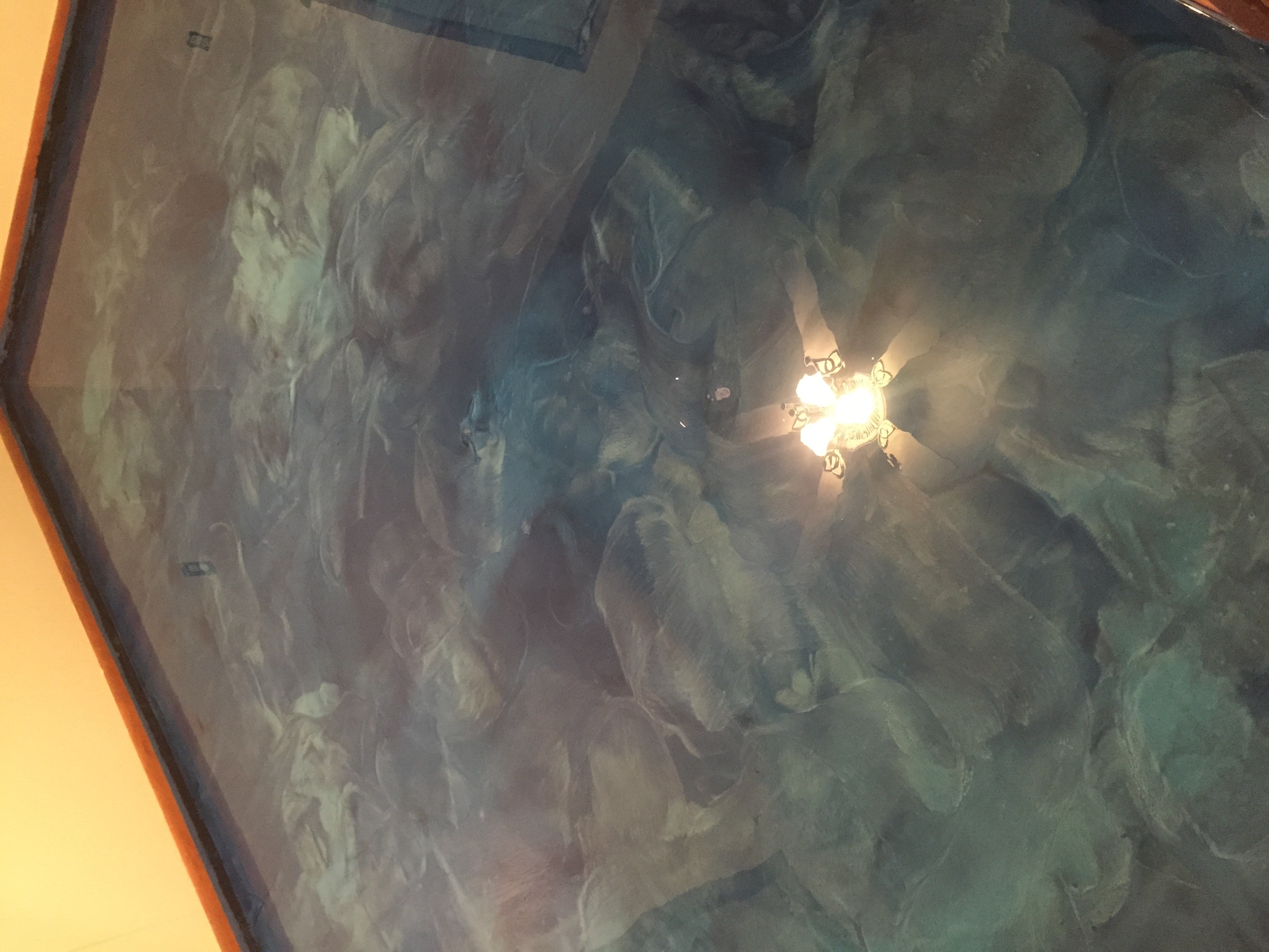 Dark blue-green metallic epoxy floor Savannah GA